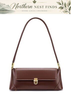 Small Shoulder Bag for Women PU Leather Mini Tote Handbag Purse Buckle